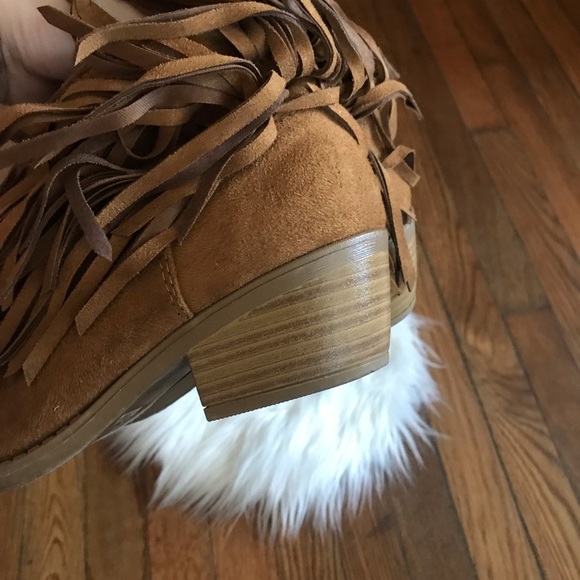 Brown suede fringe Soda Booties - Picture 5 of 8